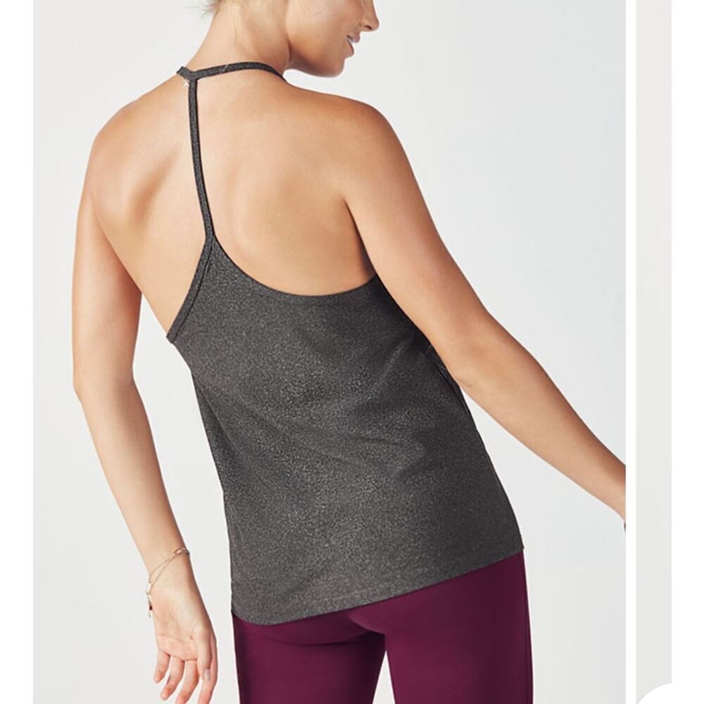 Fabletics Ciara Tank Heathered Grey Size M Athleisure - Picture 2 of 7